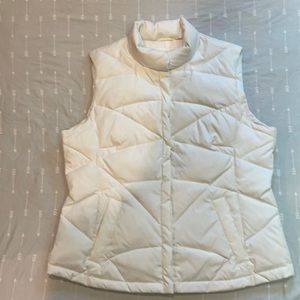 White puffer vest